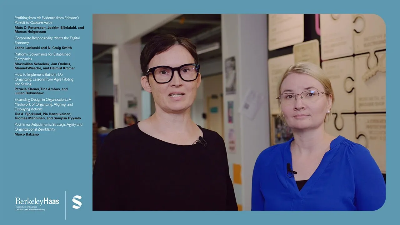 Tua Björklund and Pia Hannukainen: Extending Design in Organizations