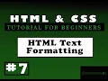 HTML and CSS for beginners Text Formatting