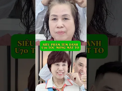 U70 việt kiều Mỹ khuôn mặt to tóc bị lão hoá và kết quả sau khi làm tóc tại 1900👇👇 | 1900 Hair