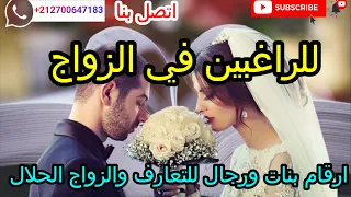 للراغبين في الزواج ارقام بنات ورجال للتعارف والزواج الحلال  للراغبين في الزواج ارقام بنات ورجال للتعارف والزواج الحلال