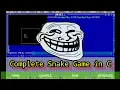 Complete Snake Game in C programming