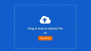 Drag Drop File Upload using HTML CSS JavaScript How to create a Drag Drop Borwser File Upload