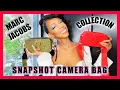 MARC JACOBS SNAPSHOT CAMERA BAG IN GERANIUM BLACK GLITTER ROSE CREAM