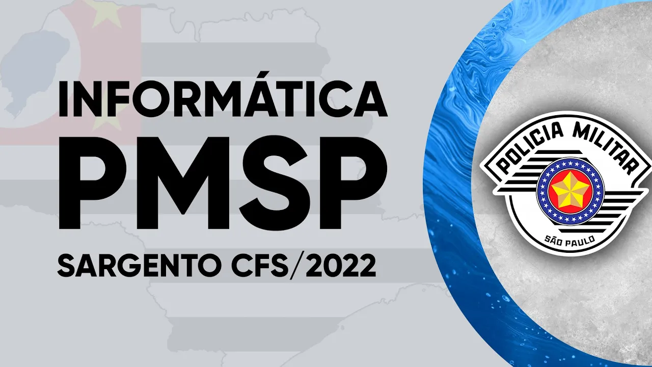 Prova Vunesp 2022 - Informática (Nível Médio) - Sargento CFS
