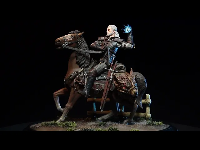 The Witcher 3 – The Wild Hunt: Geralt and Roach Statue 360 Video (Dark Horse Direct)