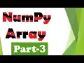 Operation on NumPy Array in hindi Full tutorial 2019 class 11th and 12th CBSE 2019-2020