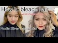 How to bleach hair nudie silver hair tutorial dying Hair color Hair Transformation kyogoku