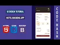 UI Design Tutorial - Hotel Booking App HTML CSS BOOTSTRAP