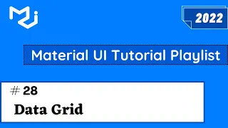 Material UI Data Grid Material UI Tutorial Material UI Data Table
