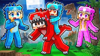 One Boy Adopted By A DINOSAUR FAMILY In Minecraft