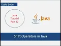 Shift Operators In Java Java Tutorials Coding For Beginners Code Bode