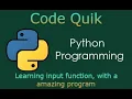 Python Programming Learning to use input function with a the help of a thanks note program