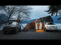 Rainy Winter Camping with iKamper Skycamp DLX Annex Plus LX470 4Runner