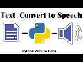 how to create a simple text to speech app in python Easy Tutorial for Beginners
