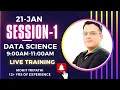 Data Science Live Training Session-1 Data Science Data Analytics