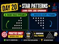 Day 20 Star Patterns in Java Right Half Pyramid Inverted Right Pyramid