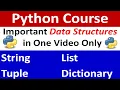 Python Important Data Structures String List Tuple Dictionary Python Course