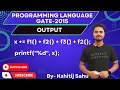 Programming Language GATE-2015 Problem Solution
