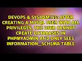 After creating a mysql user with all privileges the user cannot create databases in phpMyAdmin