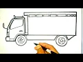 Menggambar Mobil Truk Canter Wahyu Abadi Caranya Mudah | Tutorial Indonesia