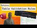 Table Validation Rules in Microsoft Access