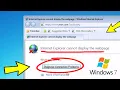 Fix Internet Explorer cannot display the page - Diagnose connection problems Error in Windows 7