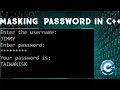 Masking a PASSWORD in C Login Program