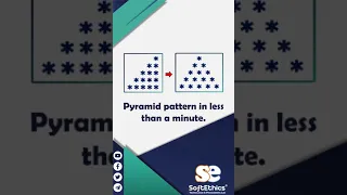 Pyramid pattern Learn to code pyramid pattern in less than a minute