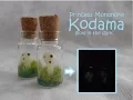 Bottle charm GLOW in the dark KODAMA tree spirit from Princess MONONOKE