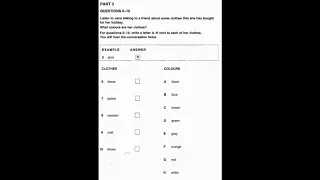 Listening A2 KET 2 Test 3 Part 2 