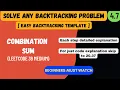 4 7 Combination Sum Leetcode 39 Backtracking using one template series C