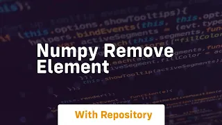numpy remove element
