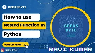 Python Tutorial Nested function nonlocal keyword in Python