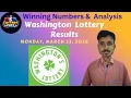 Washington Lottery Results Today March 23 2026 Pick 3 Match 4 Hit 5 Analysis