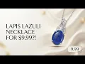 EverTrue Lapis Lazuli Pendant Necklace 20 Stainless Steel