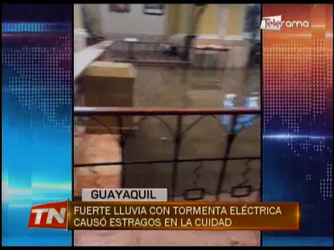 Fuerte lluvia con tormenta eléctrica causo estragos en la ciudad