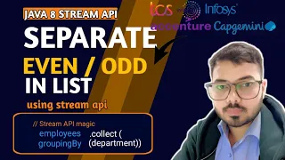 Separate Even and Odd Numbers from a List using Java Stream API Java 8 Interview Question