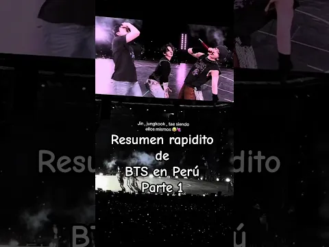 Resumen rapidito de BTS en Perú parte 1 #jungkook #jimin #bts #btsarmy #btsshort #btsedits