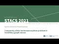 STACS 2021 Complexity of the list homomorphism problem in hereditary graph classes