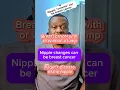 Nipple Eczema can be breast cancer Never ignore such changes Paget s disease of the breast