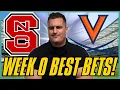 NC State vs Virginia BEST Bets College Football WEEK 0 Picks
