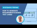 How to Generate Requirements-Based Test Cases