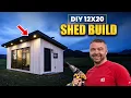 DIY Shed Tutorial Framing Siding and Finishing a 12x20 Shed