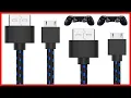 TALK WORKS PS4 Controller Charging Cable for Playstation 4 - Long 10 Heavy Duty Braided Micro USB