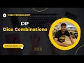 Dice Combination CSES DP problem