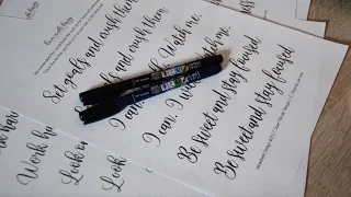 CALLIGRAPHY Practice Sheets with TOMBOW Fudenosuke DireiEllie