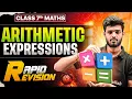 Arithmetic Expressions Maths Class 7 Rapid Revision Complete Chapter