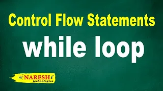 while loop Control Flow Structures Tutorial Naresh IT