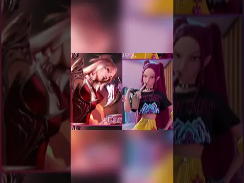 K/DA VS HUNTRIX #kda #huntrix #shorts #leagueoflegends #kpop #idle