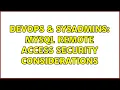 DevOps SysAdmins MySQL Remote Access Security Considerations 2 Solutions